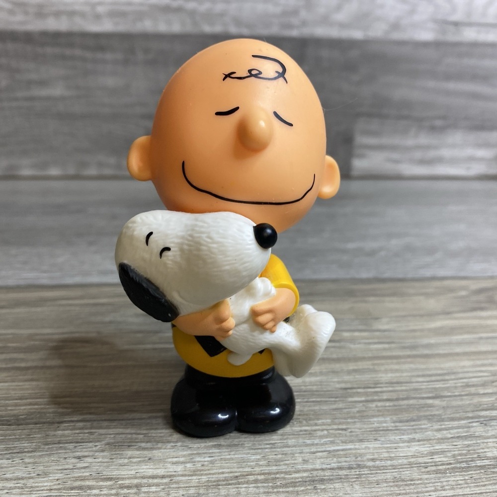 Charlie Brown & Snoopy Bobble Body Peanuts 4" Figurine Plastic McDonald's Toy